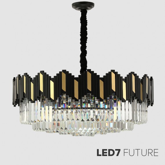 Ritz - ZigZag Black Odeon Chandelier